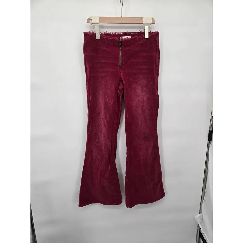 BDG Low Rise Bell Bottoms Pants Size 29 Velvety Front Zip Boho Rock